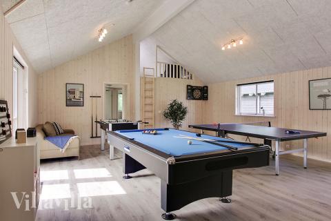 Luksushus nr. 714 til 24 personer tilbyr et stort aktivitetsrom med bl.a. biljard og dart