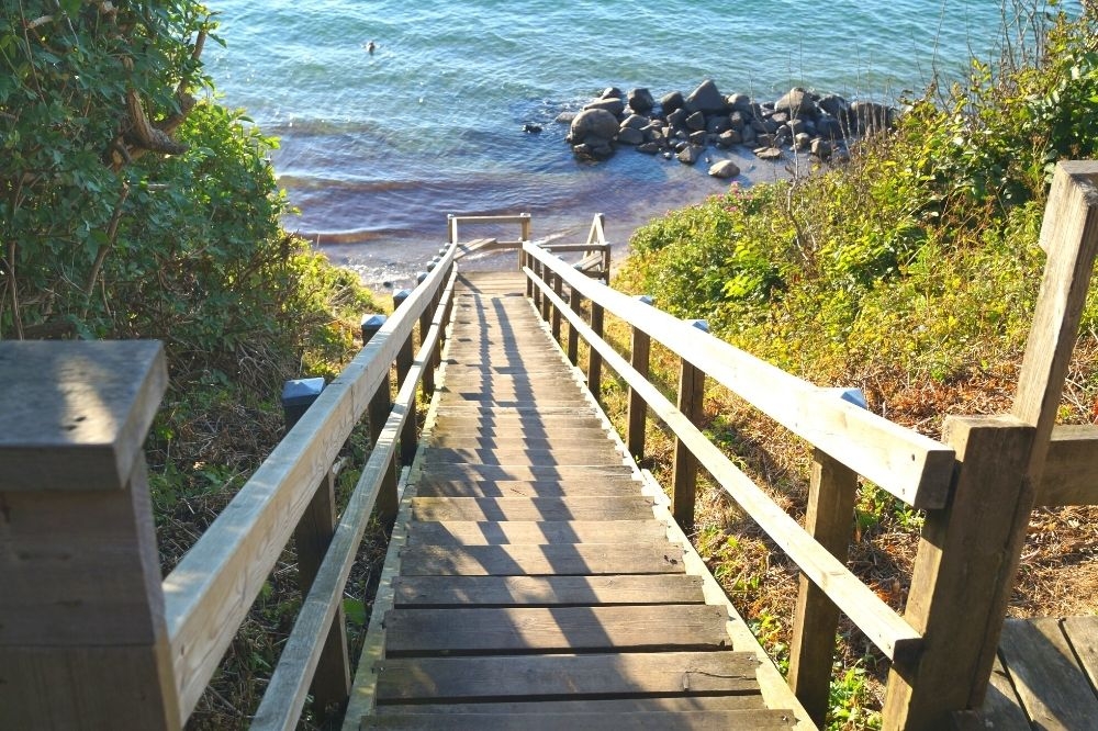 Den flotte stranden nær luksushus nr. 397 ved Nordsjælland.