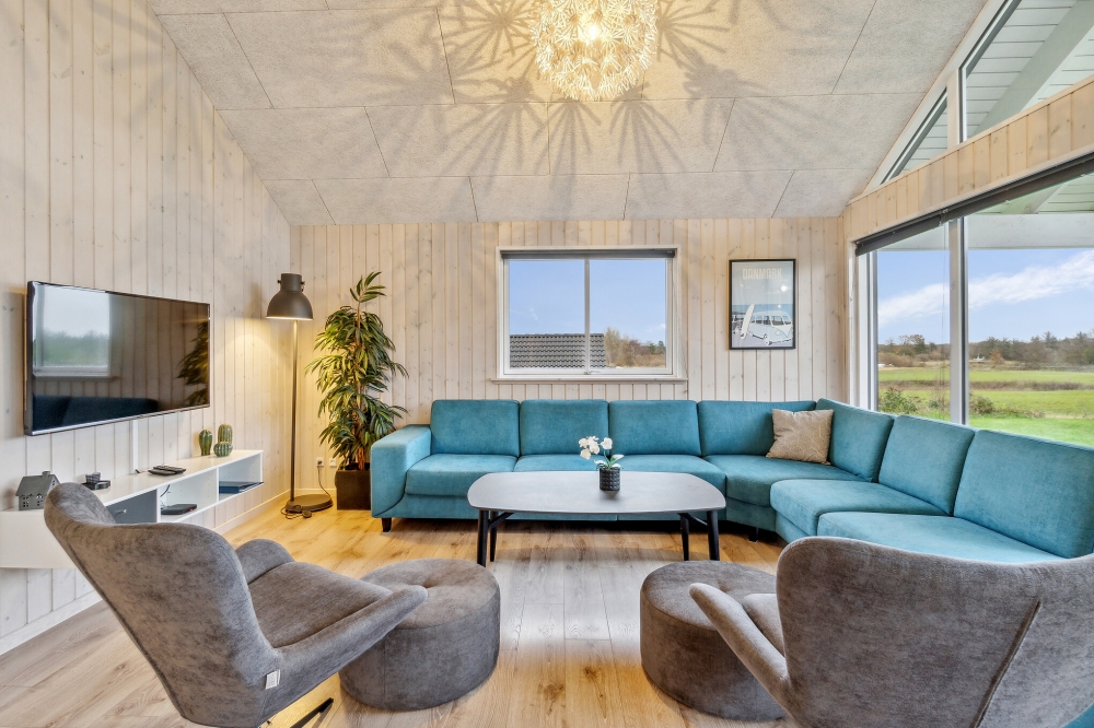 Sofakroken i luksushus nr. 397 i Nordsjælland.