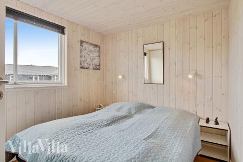 Et av de 6 soverommene i luksushus nr. 390 i Vestjylland.