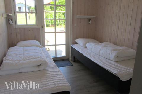 Et av de 9 soverommene i luksushus nr. 400 i Østjylland.