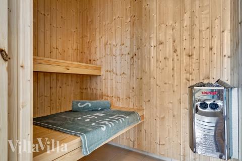 Nyt varmen i badstuen i luksushus nr. 416 til 16 personer