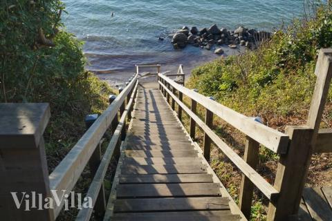 Den flotte stranden nær luksushus nr. 416 ved Nordsjælland.