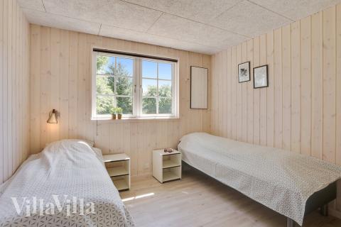 Et av de 9 soverommene i luksushus nr. 419 i Vestjylland.