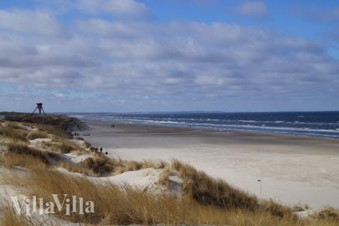 Den flotte stranden nær luksushus nr. 411 ved Nordjylland.