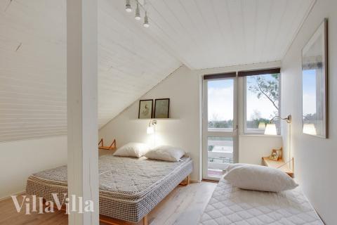 Et av de 8 soverommene i luksushus nr. 423 i Østjylland.