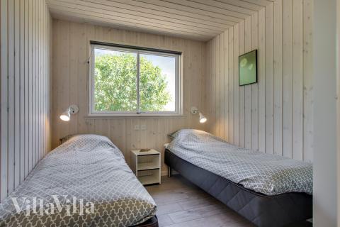 Et av de 6 soverommene i luksushus nr. 421 i Østjylland.