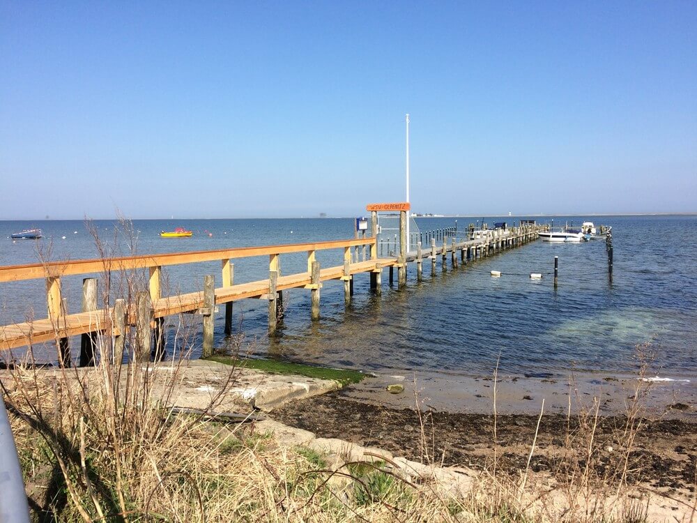 Stranden nær luksushus nr. 718 i Tyskland er ideell til gåturer.