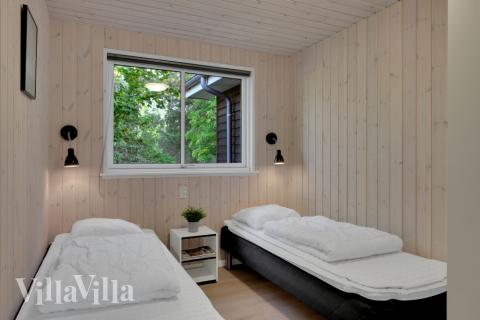 Et av de 12 soverommene i luksushus nr. 438 i Nordsjælland.