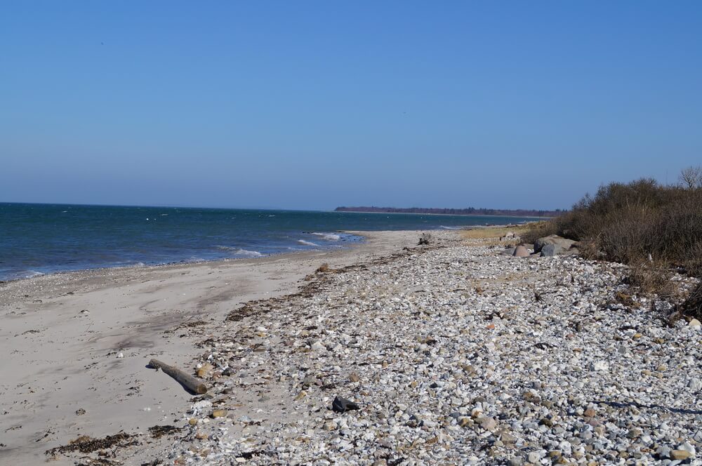 Den flotte stranden nær luksushus nr. 424 ved Fyn og øyer.