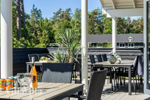 Stor terrasse i luksushus nr. 435 i Nordsjælland.