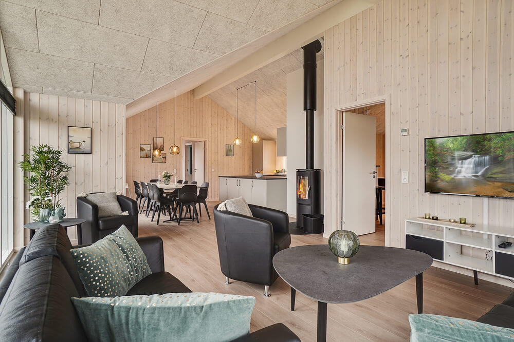 Oppholdsrom med plass til 10 i luksushus nr. 719.