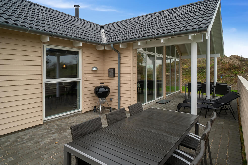 Luksushus nr. 719 har en deilig terrasse med gode hagemøbler til 10 personer.