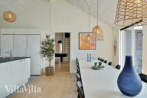 Kjøkkenet i luksushus nr. 448 i Østjylland er godt innrettet.