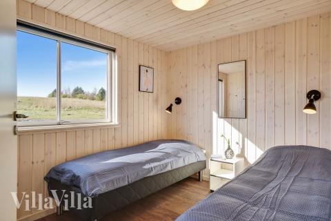 Et av de 12 soverommene i luksushus nr. 450 i Østjylland.