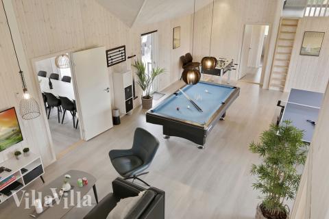 Konkurrer i feriehusets aktivitetsrom når dere besøker luksushus nr. 432 i Lolland/Falster/Møn.