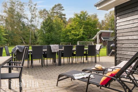 Stor terrasse i luksushus nr. 434 i Nordsjælland.