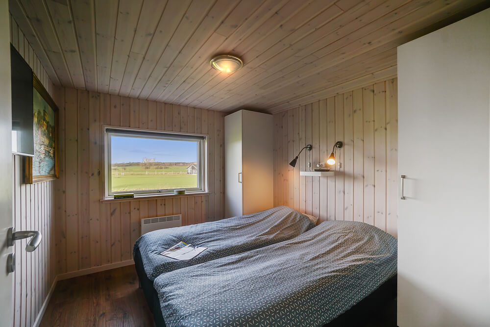 Et av de 4 soverommene i luksushus nr. 443 i Østjylland.