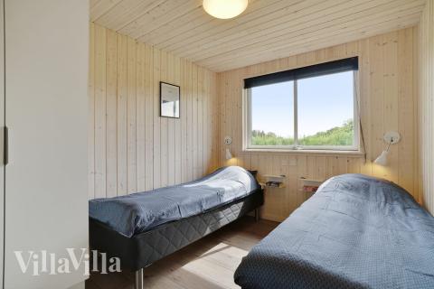 Et av de 8 soverommene i luksushus nr. 453 i Vestjylland.
