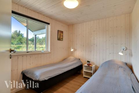 Et av de 8 soverommene i luksushus nr. 455 i Vestjylland.