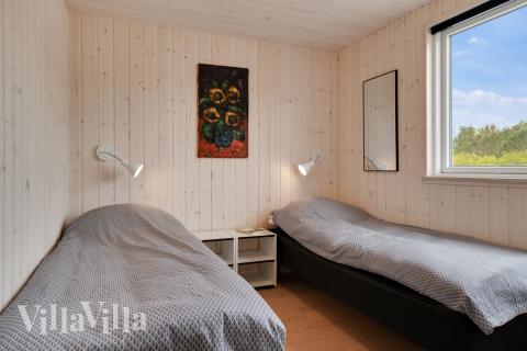 Et av de 8 soverommene i luksushus nr. 457 i Vestjylland.