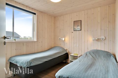 Et av de 8 soverommene i luksushus nr. 463 i Vestjylland.