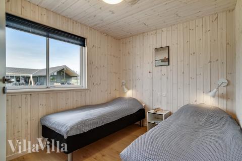 Et av de 9 soverommene i luksushus nr. 461 i Vestjylland.