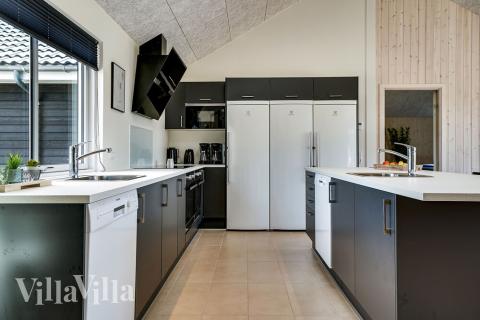 Kjøkkenet i luksushus nr. 461 er godt innrettet.