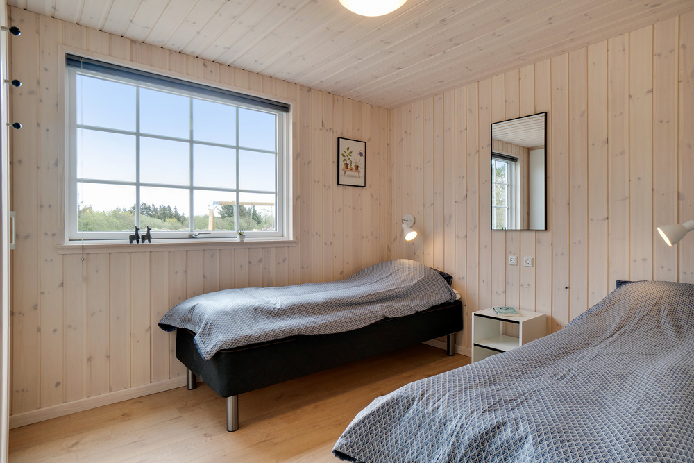 Et av de 8 soverommene i luksushus nr. 465 i Vestjylland.