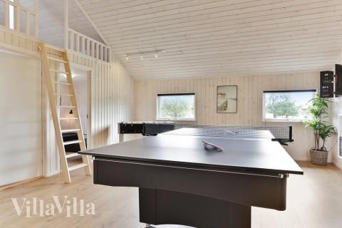 Konkurrer i feriehusets aktivitetsrom når dere besøker luksushus nr. 452 i Lolland/Falster/Møn.