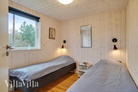 Et av de 8 soverommene i luksushus nr. 474 i Østjylland.