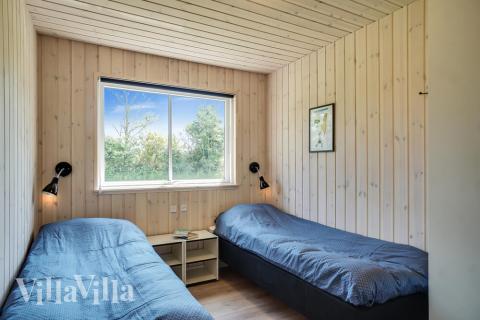 Et av de 8 soverommene i luksushus nr. 451 i Østjylland.