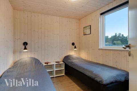 Et av de 10 soverommene i luksushus nr. 462 i Vestjylland.