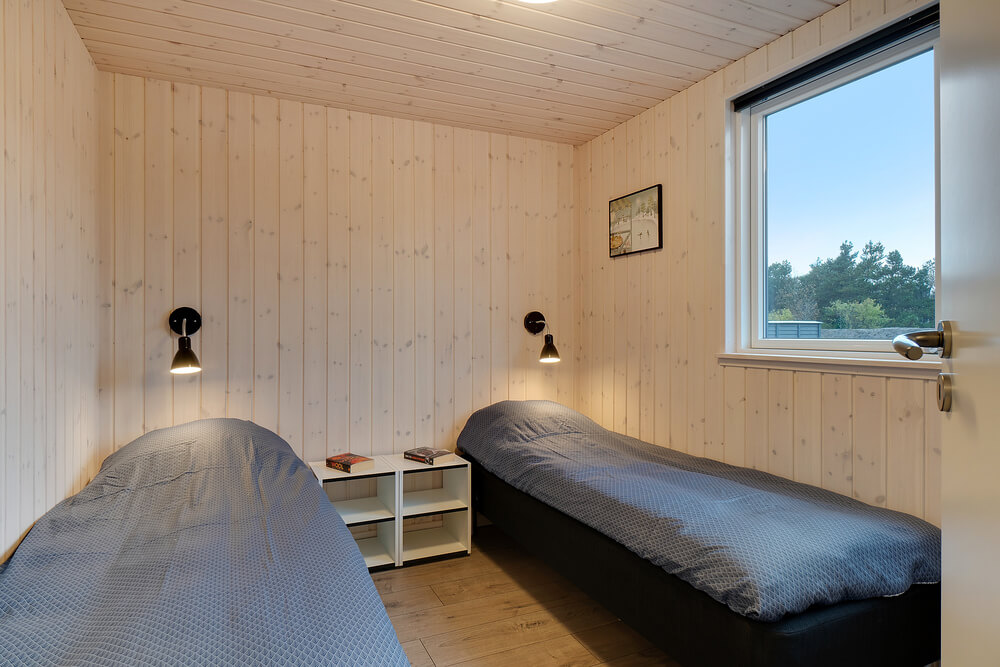 Et av de 10 soverommene i luksushus nr. 462 i Vestjylland.
