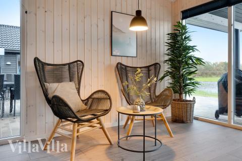 Det romslige inngangspartiet til luksushus nr. 462 i Vestjylland