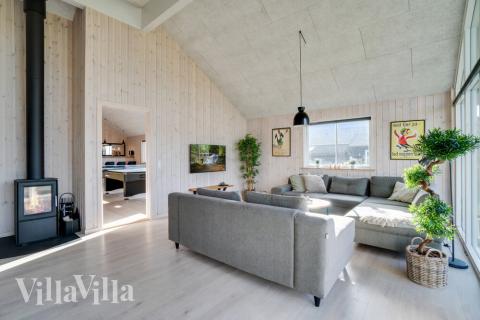 Sofakroken i luksushus nr. 478 i Vestjylland.