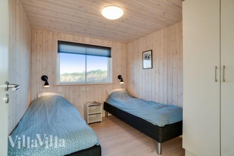 Et av de 7 soverommene i luksushus nr. 477 i Vestjylland.