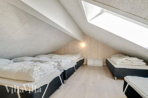 Noen av de 26 soveplassene i luksushus nr. 479 finnes på hems