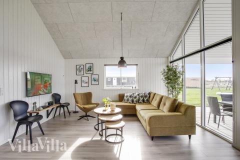 Sofakroken i luksushus nr. 489 i Østjylland.