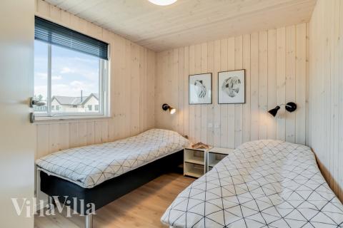 Et av de 7 soverommene i luksushus nr. 475 i Vestjylland.