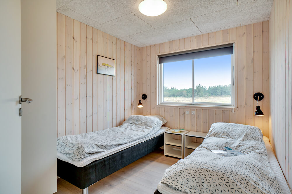 Et av de 7 soverommene i luksushus nr. 484 i Vestjylland.