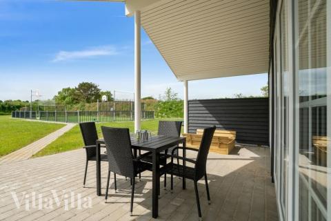 Stor terrasse i luksushus nr. 500 i Nordjylland.