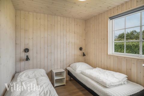 Et av de 10 soverommene i luksushus nr. 500 i Nordjylland.