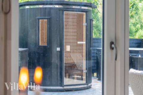 Luksushus nr. 519 er blant annet utstyrt med en deilig badstue.