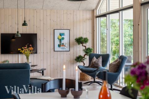 Sofakroken i luksushus nr. 519 i Lolland/Falster/Møn.