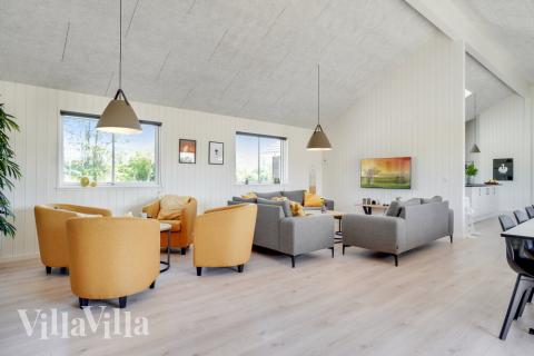 Sofakroken i luksushus nr. 491 i Sydjylland.