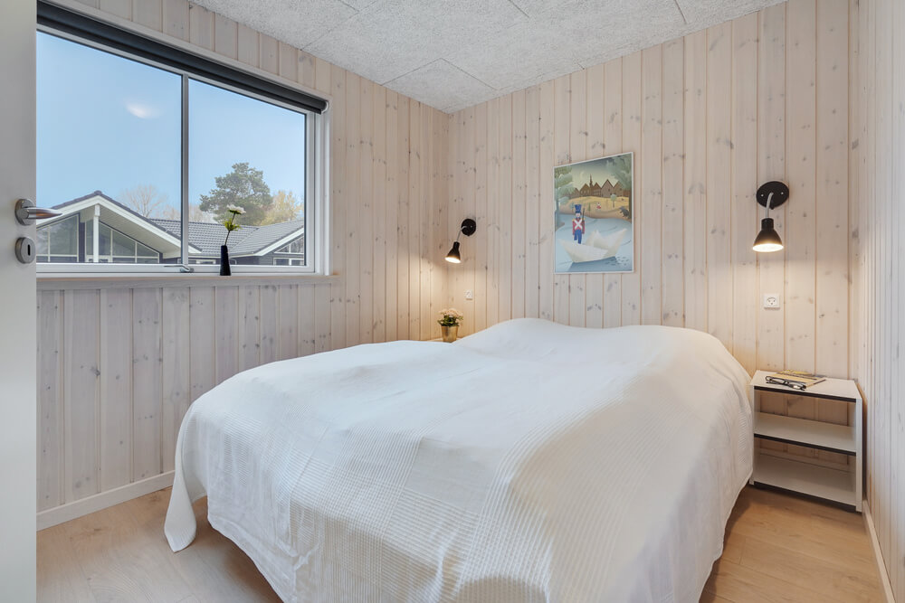 Et av de 6 soverommene i luksushus nr. 513 i Lolland/Falster/Møn.