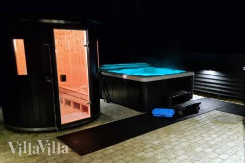 Luksushus nr. 515 er blant annet utstyrt med en deilig badstue.