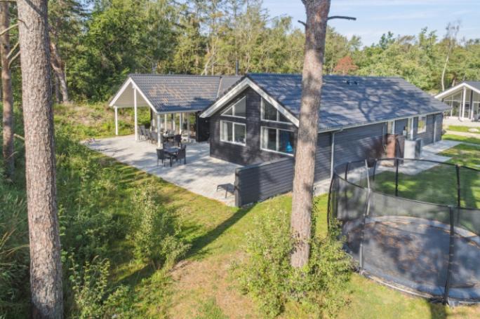 Dette lekre huset med svømmebasseng, nr. 517, med plass til 18 personer, ligger i Lolland/Falster/Møn