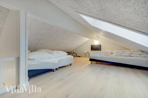 Et av de 7 soverommene i luksushus nr. 507 i Lolland/Falster/Møn.